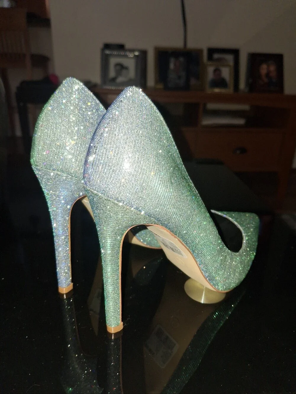 Miss L Rosee Glitter Heels